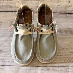 Hey Dude Ladies Wendy Boho Light Denim Shoes 121412412 - US Size 7